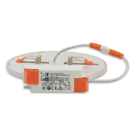 LED Downlight Flex 15W, prismatisch, 120°, Lochausschnitt 50-160mm, warmweiß, dimmbar
