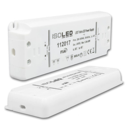 LED Trafo 24V/DC, 0-30W, SELV, ultraflach