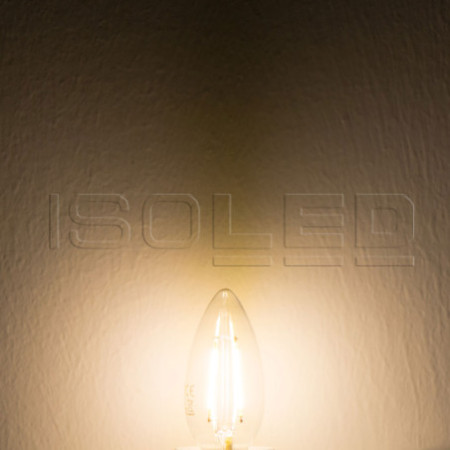 E14 LED Kerze, 2W, klar, warmweiß, dimmbar