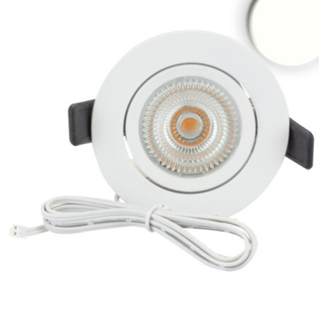 LED Einbauleuchte Slim68 MiniAMP weiß, rund, 8W, 24V DC, neutralweiß, dimmbar