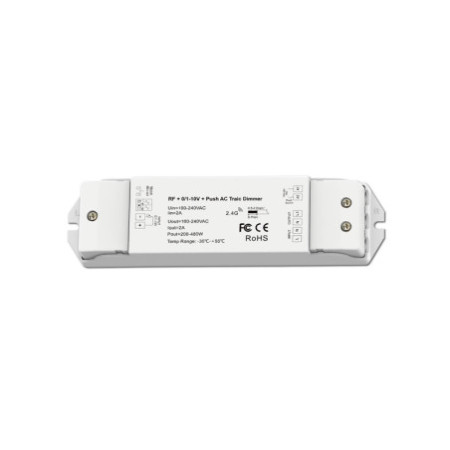Sys-Pro Funk/Push/1-10V Input, Triac-Dimmer, 230V, 480VA, Phasenan-/Abschnitt wählbar