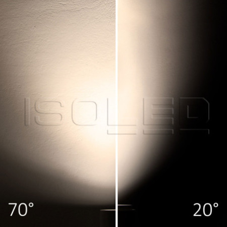 3-Phasen Schienenstrahler fokussierbar, 34W, 20°-70°, weiß matt, Bread 2700K