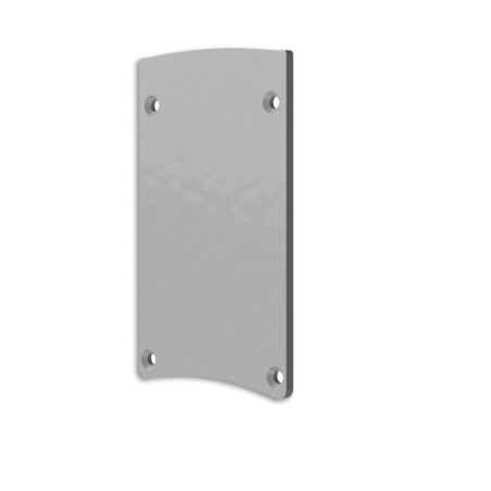 Endkappe EC124 Aluminium silber für Leuchtenprofil HALON mit Cover C29/C61