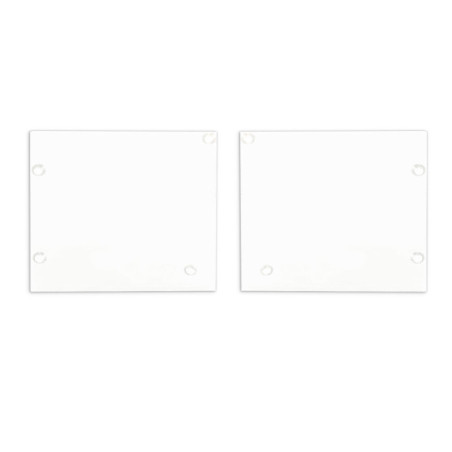 Endkappe Alu EC127 für Curtain10 ONE mit VISOR, 1 Paar (links & rechts), weiß